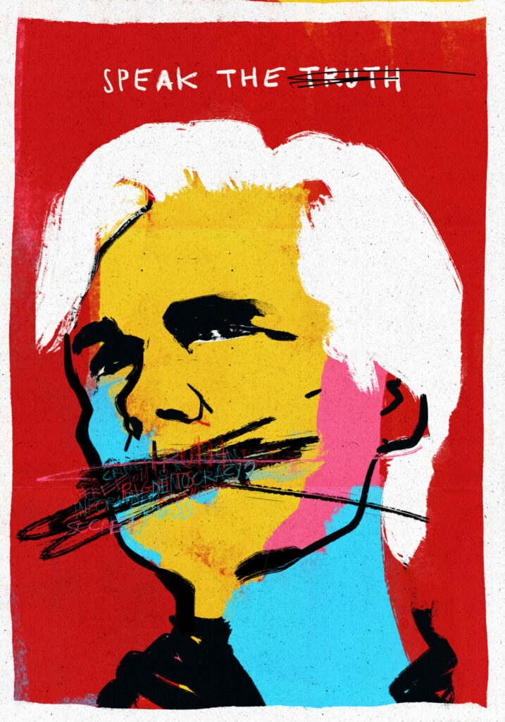 portrait of Julian Assange
